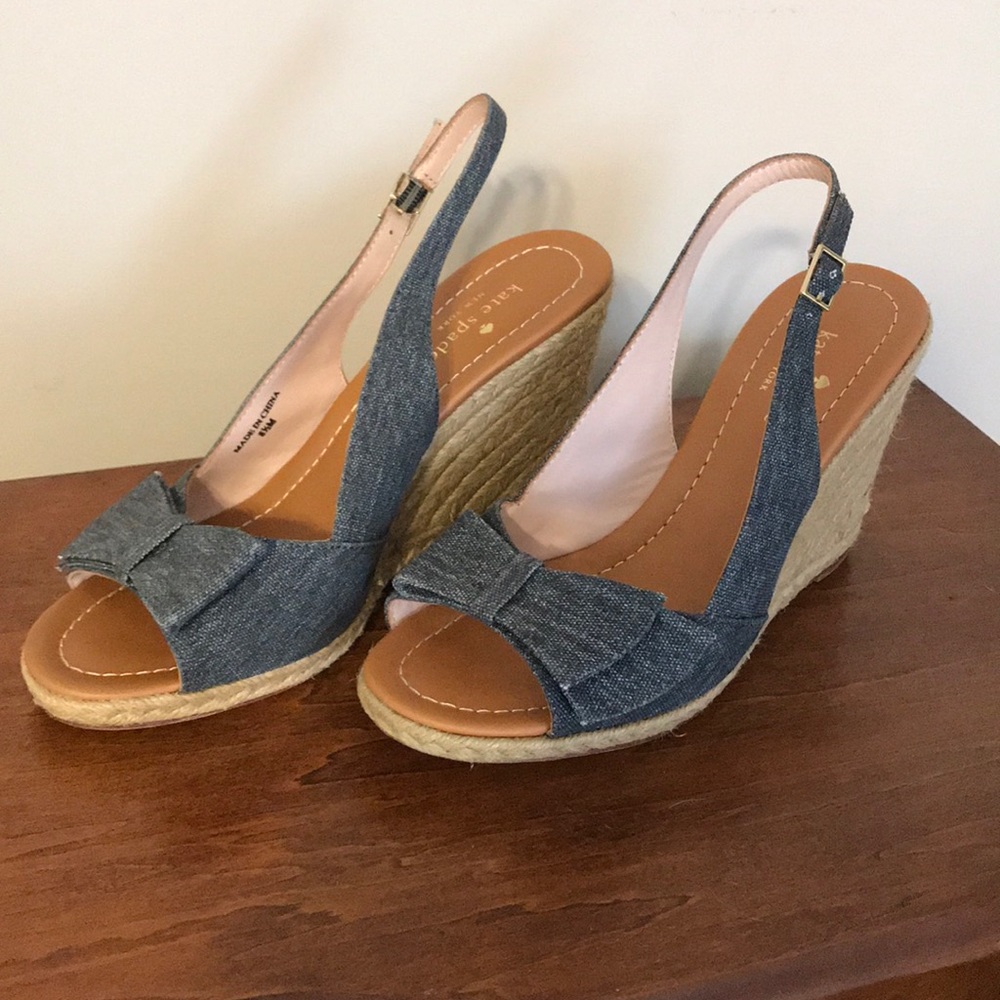 Kate Spade denim wedges! Perfect condition!